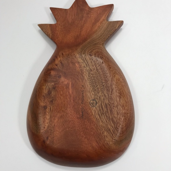 Pineapple condiment tray Kamani wood - Picture 5 of 7